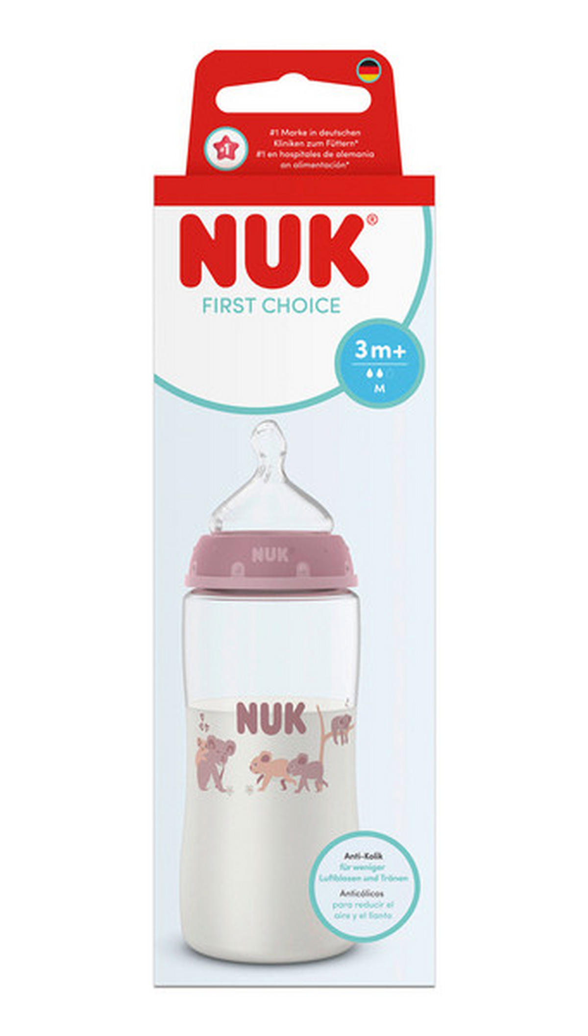 BABYFLASCHE FIRST CHOCIE 300 ml  - Pink, Basics, Kunststoff (300ml) - NUK