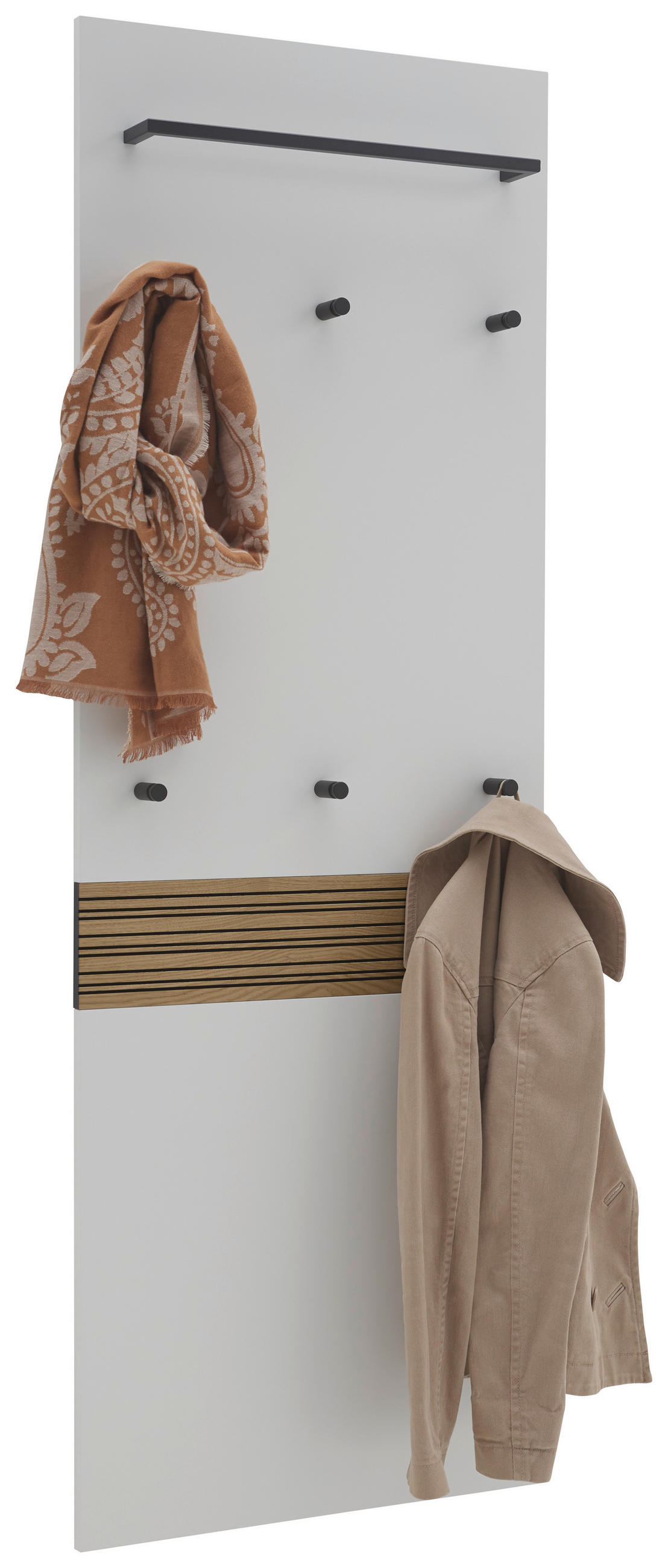 GARDEROBENPANEEL  in 60/170/10 cm  - Eichefarben/Anthrazit, Design, Holzwerkstoff/Metall (60/170/10cm) - Dieter Knoll