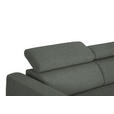 ECKSOFA in Struktur Grau  280/205 cm  - Schwarz/Grau, Design, Textil/Metall (280/205cm) - Xora
