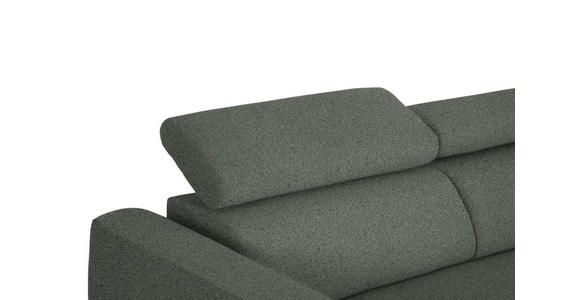 ECKSOFA in Struktur Grau  280/205 cm  - Schwarz/Grau, Design, Textil/Metall (280/205cm) - Xora