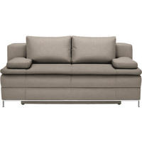 BOXSPRING KANAPÉ textil bézs  - bézs/krómszínű, Design, textil/fém (200/93/107cm) - Novel