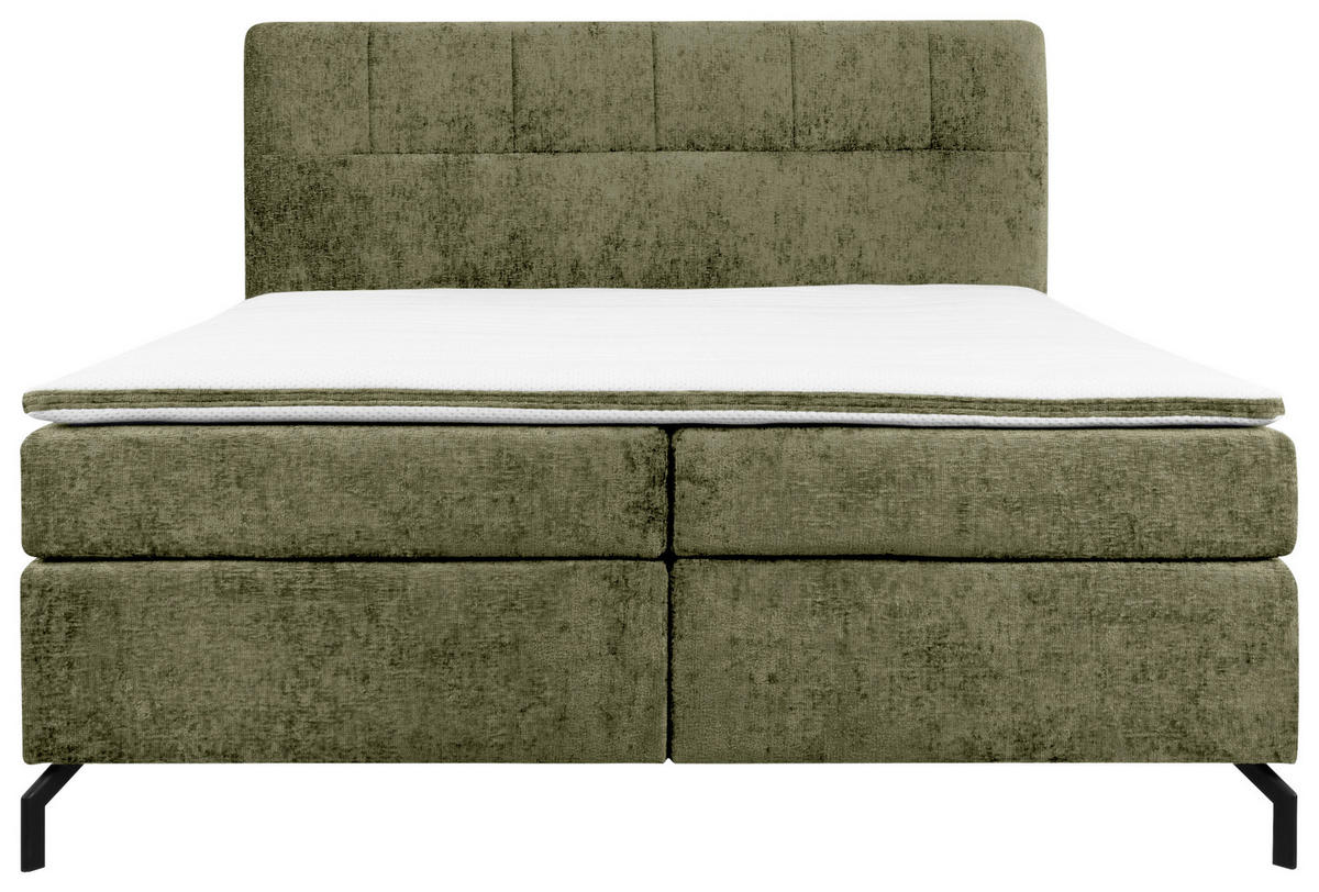 BOXSPRINGBETT 160/200 cm  in Grün  - Schwarz/Grün, Design, Textil/Metall (160/200cm) - Esposa