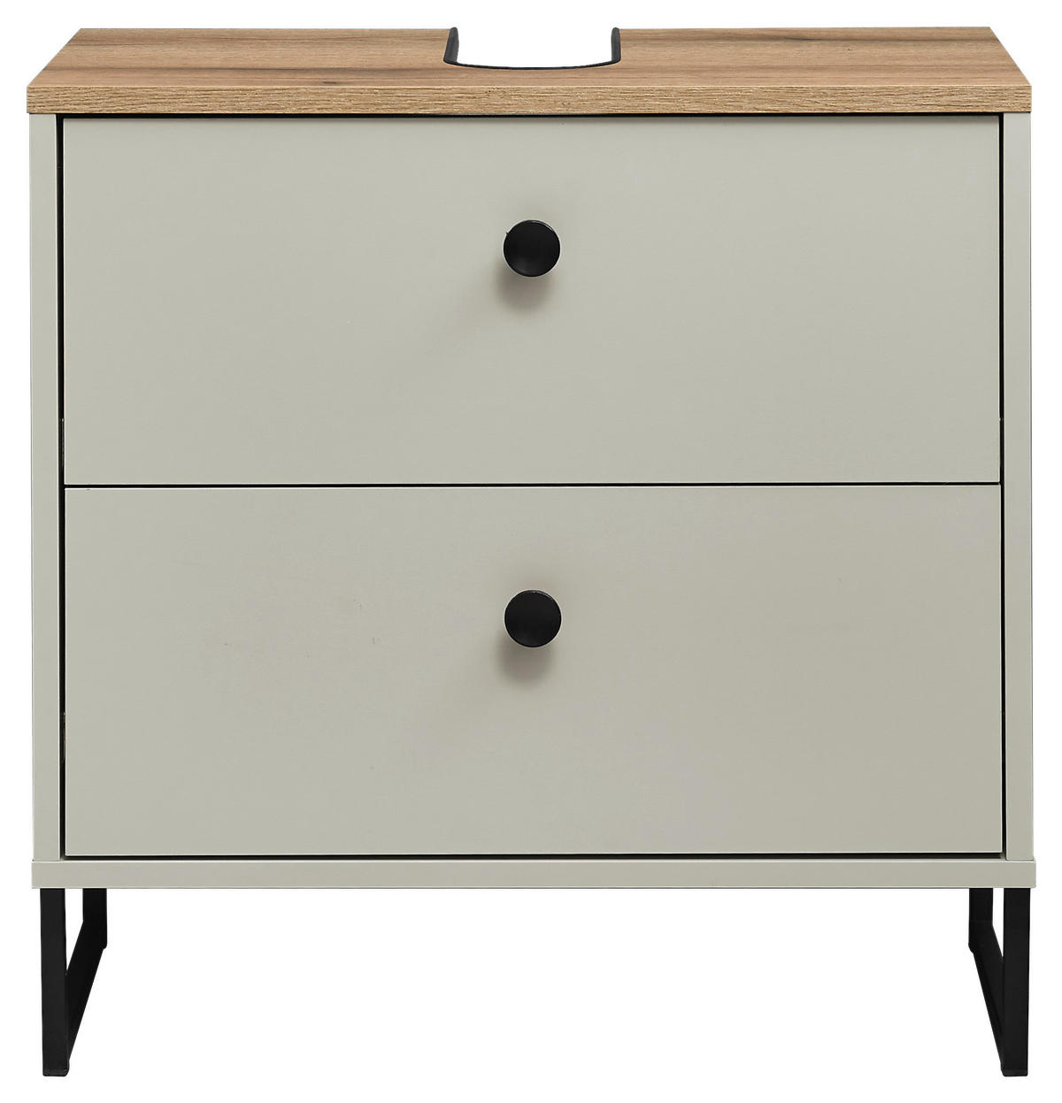 WASCHBECKENUNTERSCHRANK 60/60/35 cm  - Kaschmir/Eichefarben, MODERN, Holzwerkstoff/Kunststoff (60/60/35cm) - MID.YOU