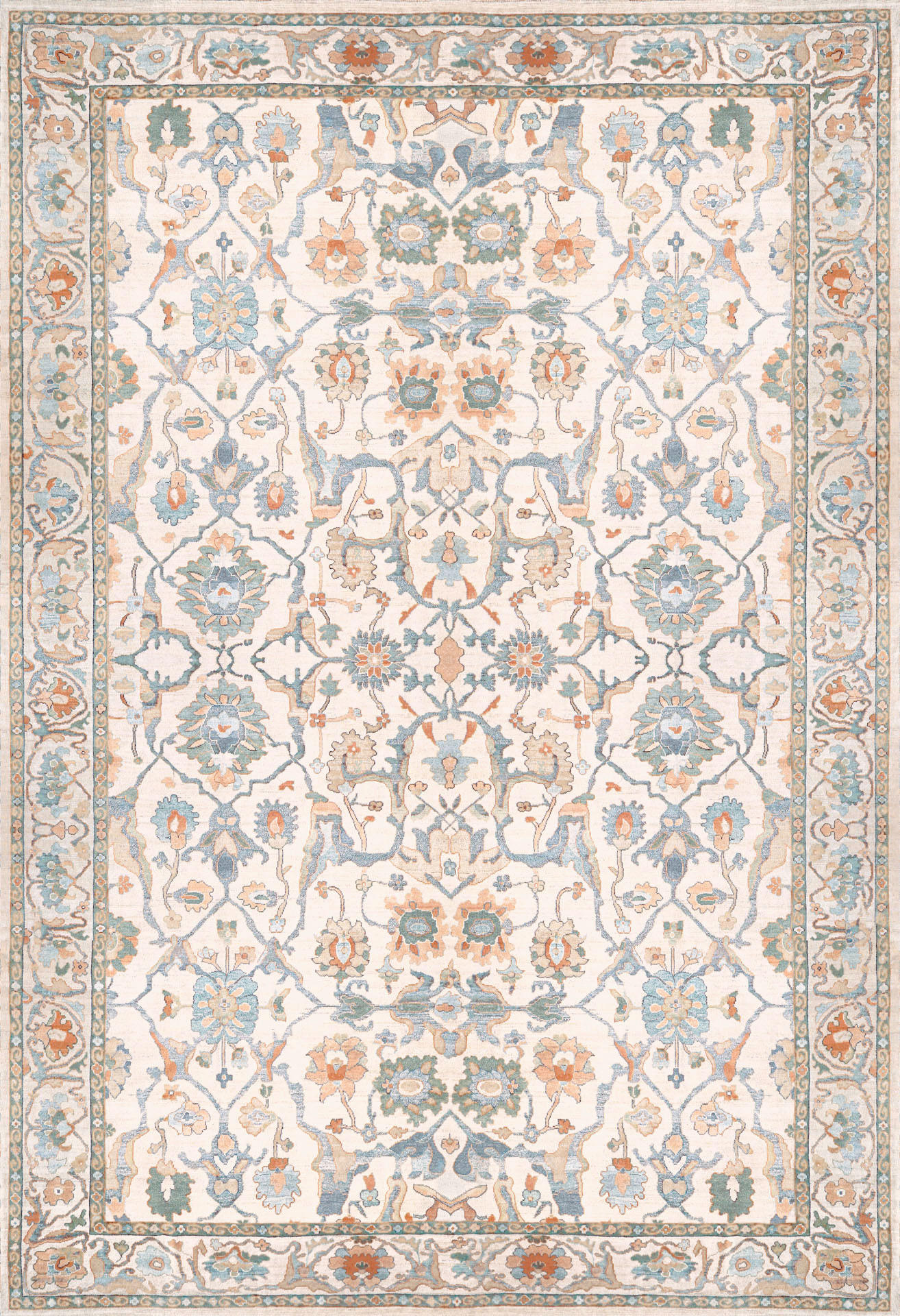 VINTAGE-TEPPICH Living Zaveran 130/190 cm  in Terracotta, Perlmutt, Graublau  - Graublau/Perlmutt, LIFESTYLE, Kunststoff/Textil (130/190cm) - Lindorug