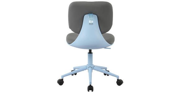 DREHSTUHL Webstoff Blau, Grau  - Blau/Grau, KONVENTIONELL, Kunststoff/Textil (57/82-91/57cm) - Venda