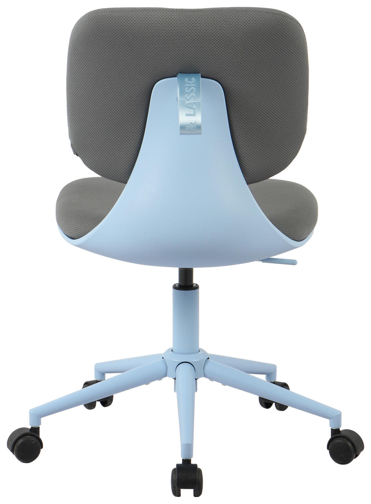 DREHSTUHL Webstoff Blau, Grau  - Blau/Grau, KONVENTIONELL, Kunststoff/Textil (57/82-91/57cm) - Venda