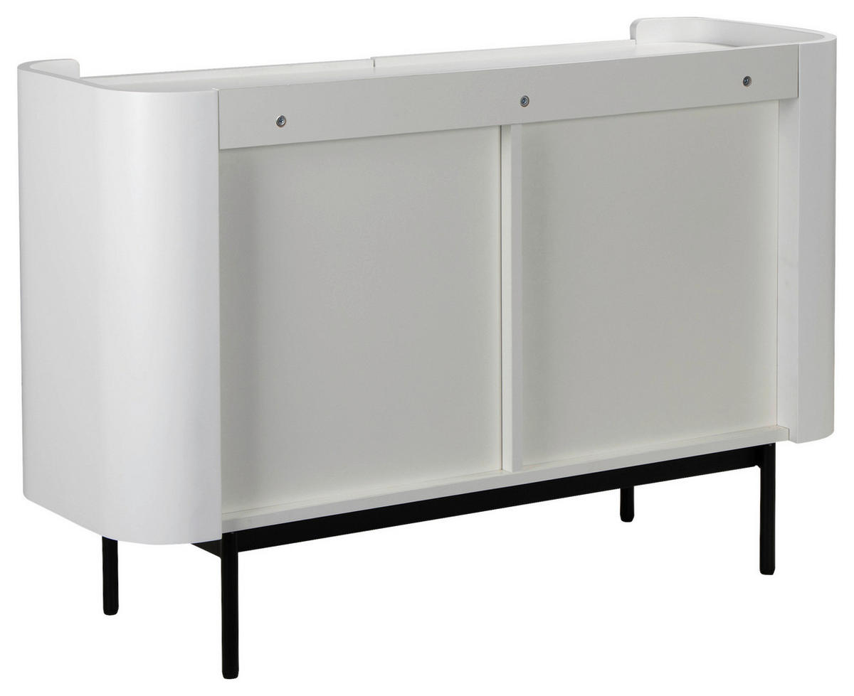 SIDEBOARD  in 120/80/40 cm  - Schwarz/Weiß, Design, Holzwerkstoff/Metall (120/80/40cm) - MID.YOU