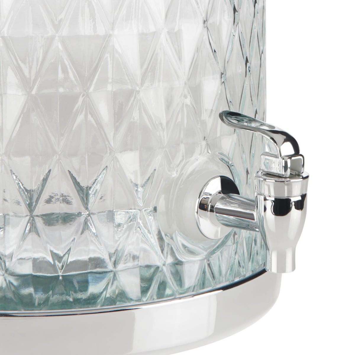 GETRÄNKESPENDER - Klar/Silberfarben, Trend, Glas/Kunststoff (7,6l) - Novel