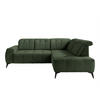 ECKSOFA in Cord Dunkelgrün  - Dunkelgrün/Schwarz, Modern, Textil/Metall (261/200cm) - Livetastic