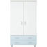 KLEIDERSCHRANK in Weiß, Hellblau - Silberfarben/Weiß, KONVENTIONELL, Holzwerkstoff/Kunststoff (109.9/199.2/56.6cm) - Paidi KLEIDERSCHRANK in Weiß, Hellblau - Silberfarben/Weiß, KONVENTIONELL, Holzwerkstoff/Kunststoff (109.9/199.2/56.6cm) - Paidi
