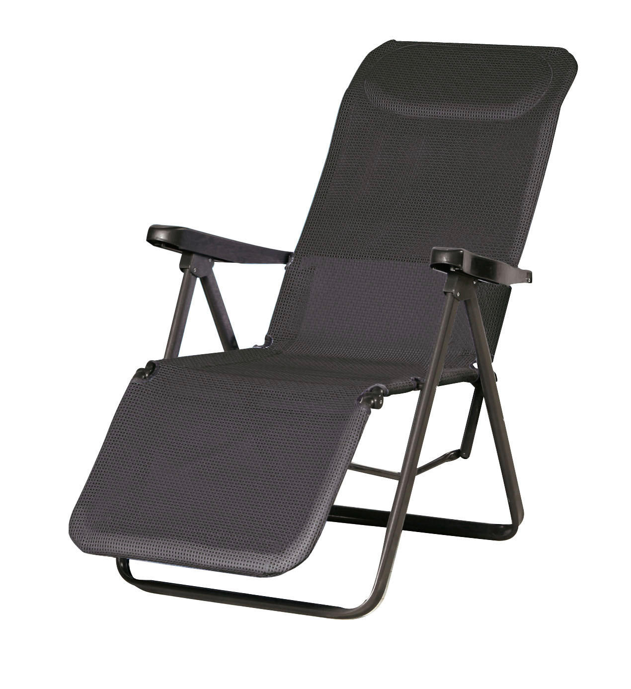 RELAXLIEGE in Anthrazit, Schwarz  - Anthrazit/Schwarz, Basics, Textil/Metall (65/114/85cm)