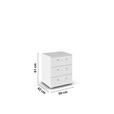 NACHTSCHRANK 50/61/42 cm  - Silberfarben/Weiß, Design, Holzwerkstoff/Metall (50/61/42cm) - Novel