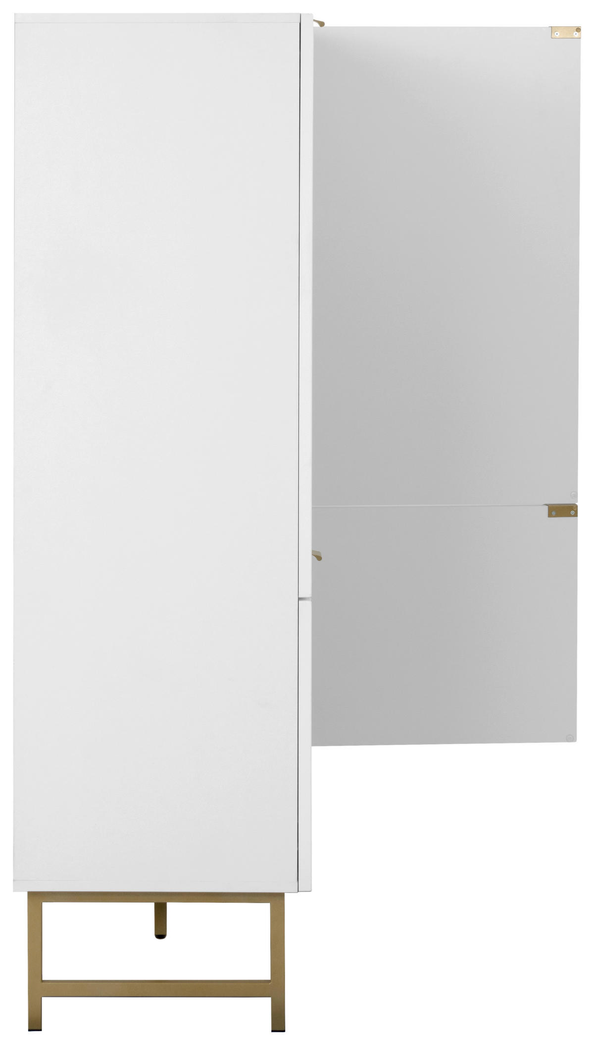 VYSOKÁ KOMODA, bílá, 100/142/41 cm - bílá/barvy zlata, Design, kov/kompozitní dřevo (100/142/41cm) - MID.YOU
