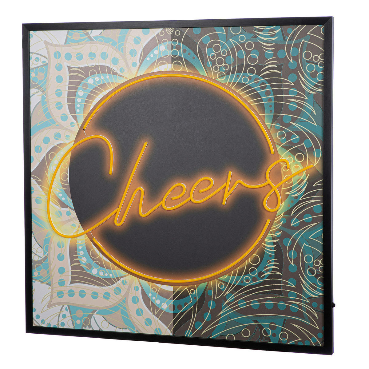 LED-BILD Abstraktes  - Multicolor/Schwarz, Basics, Kunststoff/Textil (83/83/3cm)