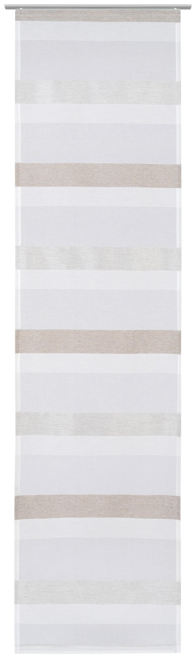 FLÄCHENVORHANG   transparent   60/245 cm  - Taupe/Silberfarben, Basics, Textil (60/245cm) - Novel