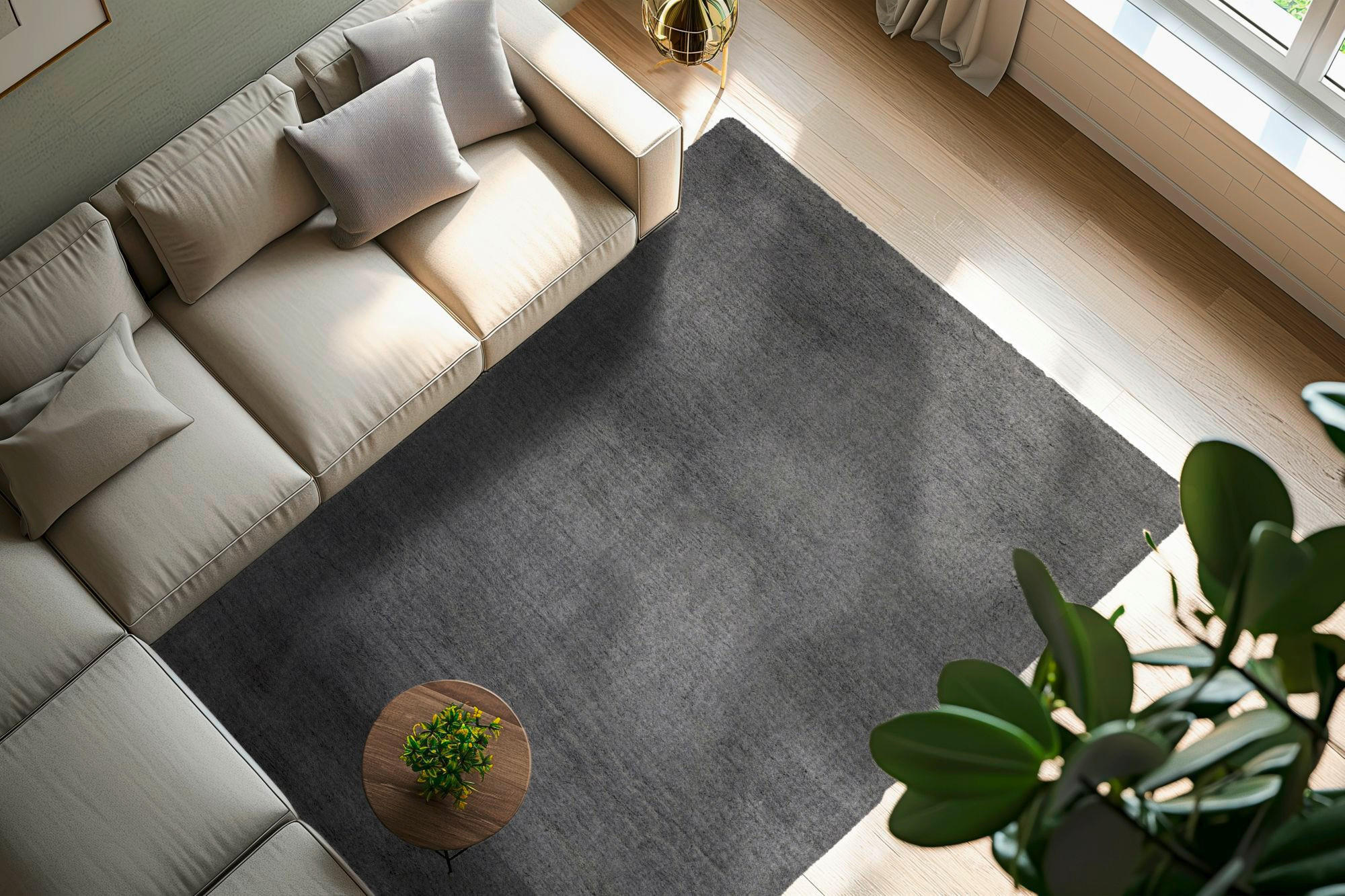 KOBEREC TKANÝ NA PLOCHO, 160/230 cm, šedá - šedá, Basics, textil (160/230cm)