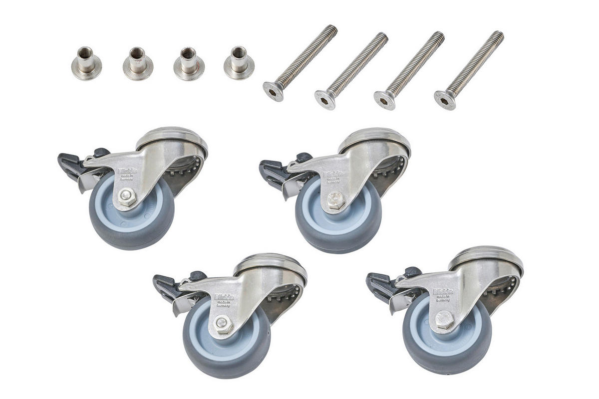 MÖBELROLLEN - Edelstahlfarben, Basics, Metall (5/7cm) - Glatz