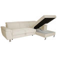 ECKSOFA inkl. Funktionen Naturfarben Cord  - Silberfarben/Naturfarben, Design, Textil/Metall (250/167cm) - Xora