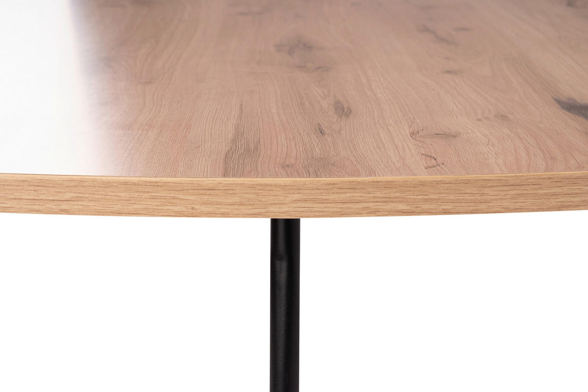 COUCHTISCH - Beigebraun/Schwarz, Natur, Holzwerkstoff/Metall (80/55/37cm)