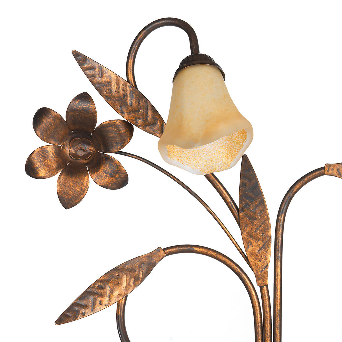 WANDLEUCHTE 40/24/70 cm   - Bronzefarben, KONVENTIONELL, Glas/Metall (40/24/70cm)