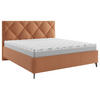 POLSTERBETT gepolstertes Kopfteil, Lattenrost, Bettkasten Rostfarben 160/200 cm  - Rostfarben/Schwarz, MODERN, Holz/Textil (160/200cm) - Boxxx