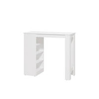 BÁRASZTAL  - fehér, Basics, faalapú anyag (120/105/50cm) - Xora