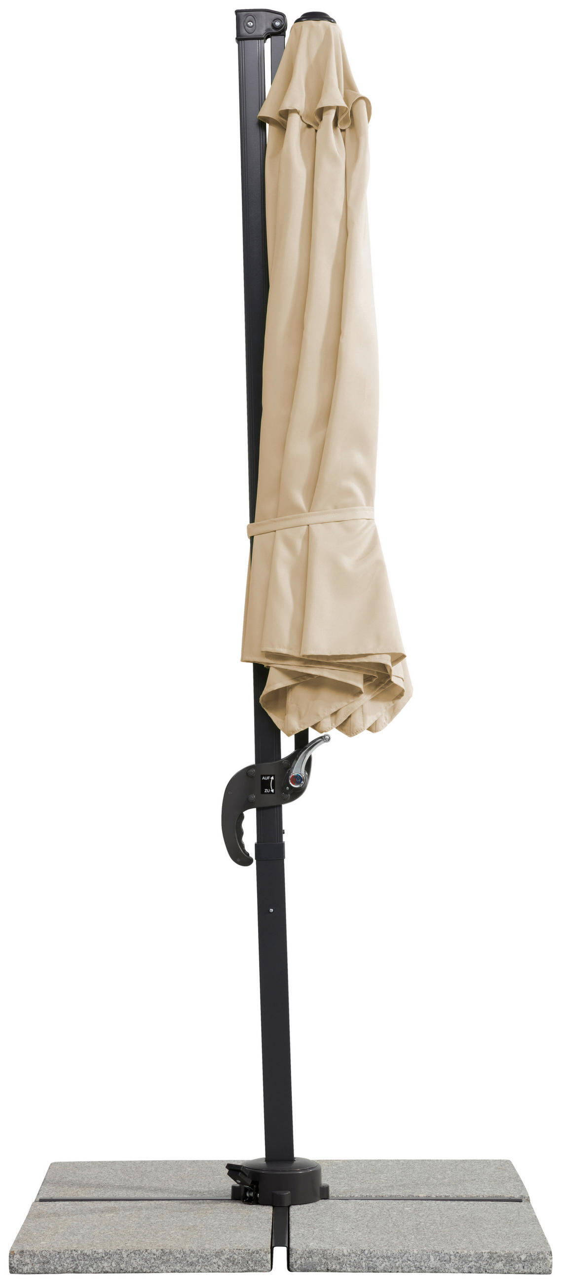 BOČNÍ SLUNEČNÍK 352/244/300 cm - přírodní barvy/antracitová, Basics, kov/textil (352/244/300cm)