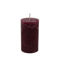 STUMPENKERZE 6,8/12 cm  - Dunkelrot, Basics, Naturmaterialien (6,8/12cm) - Ambia Home