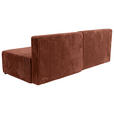 ECKSOFA in Cord Bronzefarben  - Schwarz/Bronzefarben, MODERN, Holz/Textil (145/210cm) - Carryhome