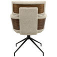 ARMLEHNSTUHL  in Eisen Webstoff  - Beige/Walnussfarben, Design, Holz/Textil (62/92/66cm) - Dieter Knoll