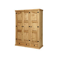 DREHTÜRENSCHRANK  in Honig  - Schwarz/Honig, Natur, Holz/Metall (151/205/56cm) - Livetastic