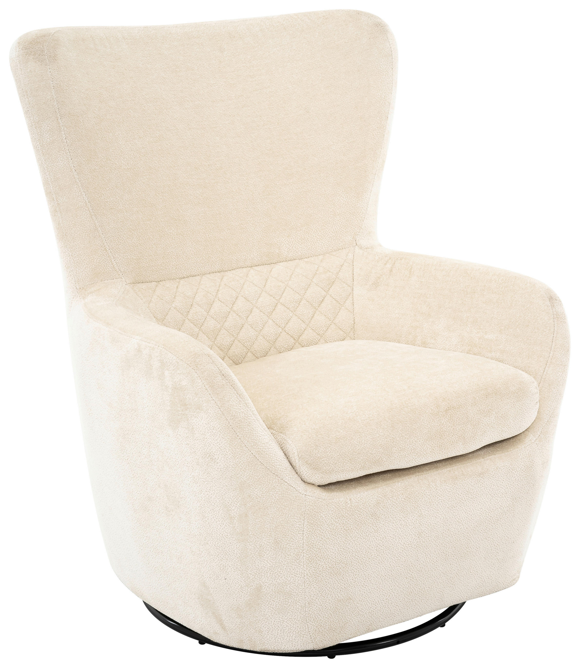 SESSEL in Chenille Schwarz, Weiß  - Schwarz/Weiß, Design, Textil/Metall (81/100/86cm) - Carryhome