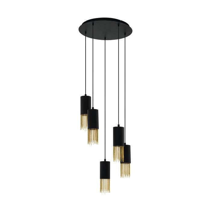 LUSTRĂ 50/150 cm  - negru/alămiu, Design, metal (50/150cm)