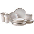 KOMBISERVICE Creme, Beige GLOSSY 20-teilig 4 Personen  - Beige/Creme, Trend, Keramik - Novel