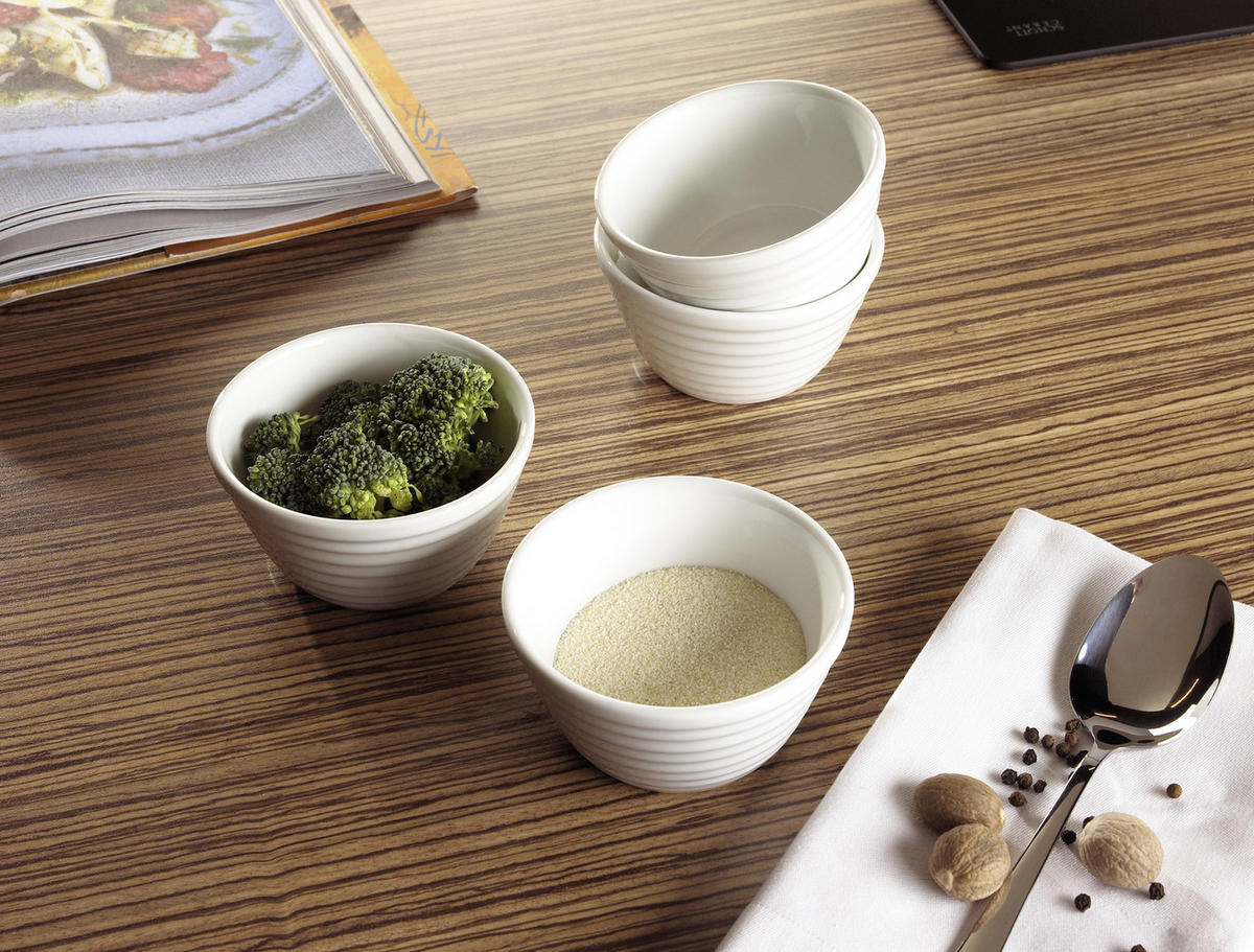 SCHÜSSELSET 4tlg. 9,5 cm  - Weiss, Basics, Keramik (9,5cm) - Homeware Profession.