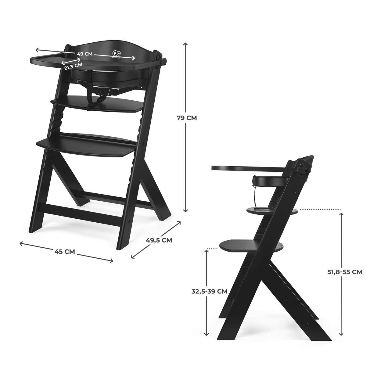 HOCHSTUHL Ennock  - Schwarz, Basics, Holz (49,5/45/79cm) - kinderkraft