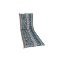 LIEGENAUFLAGE Ornament  - Blau/Dunkelgrau, Basics, Textil (60/7/190cm)