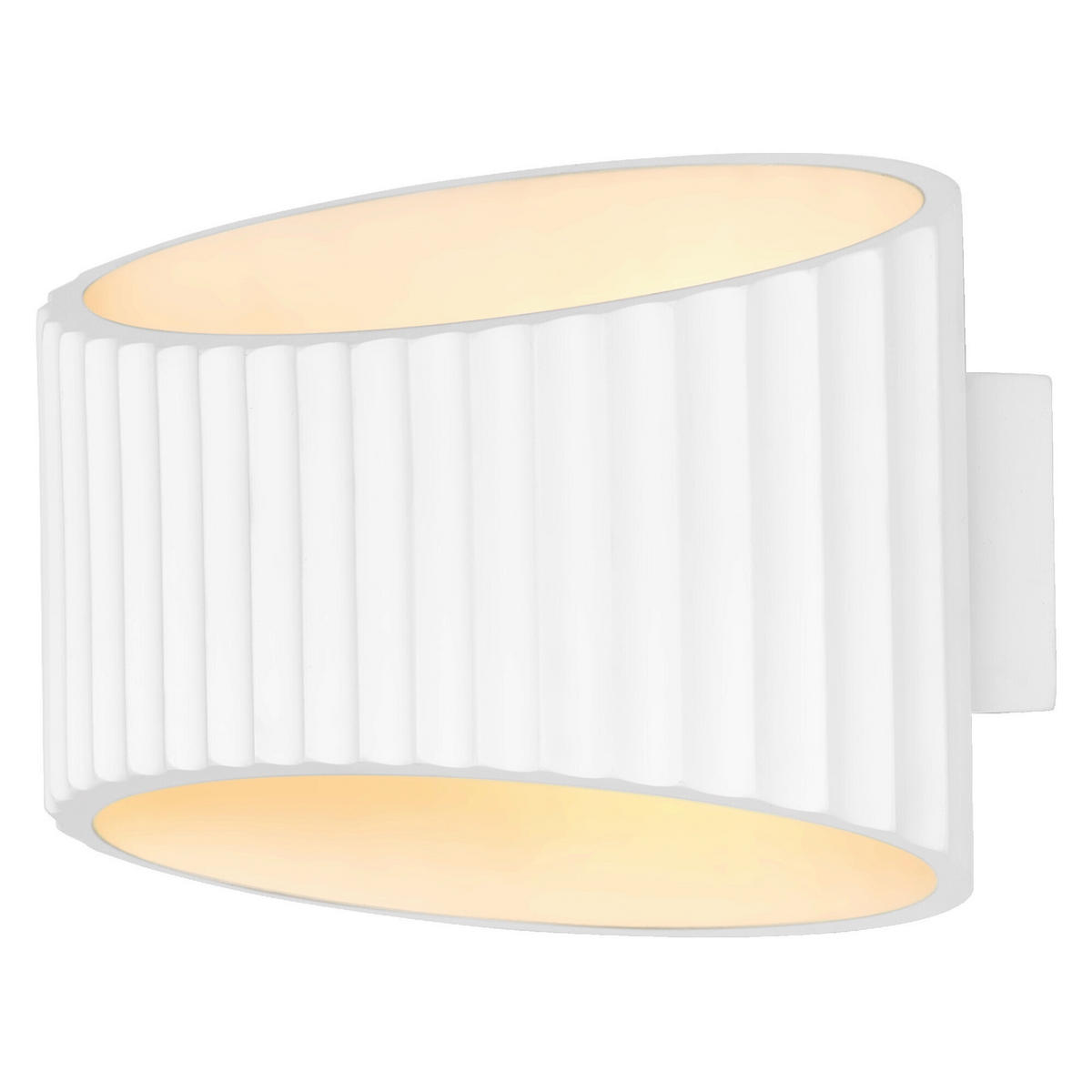 WANDLEUCHTE 25.5/14.3/18 cm   - Weiß, Basics, Stein (25.5/14.3/18cm) - Osram