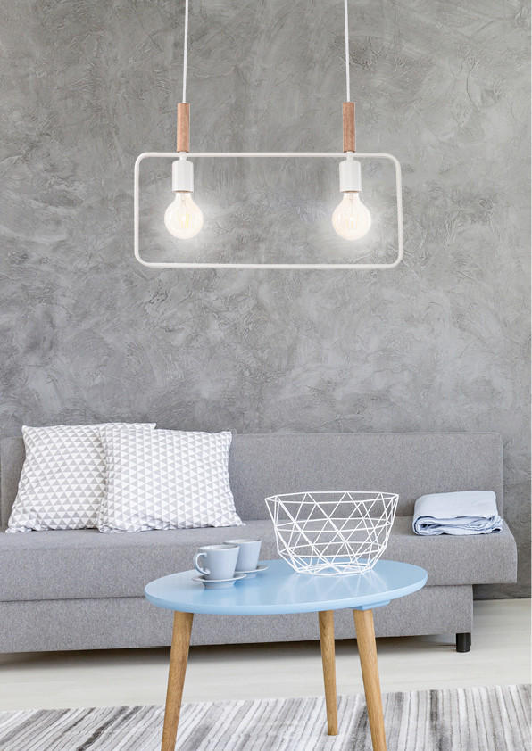 PENDELLAMPA 50/6/110 cm  - vit, Design, metall (50/6/110cm)