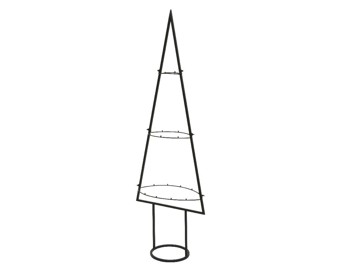 DEKOBAUM  - Schwarz, KONVENTIONELL, Metall (40,00/40,00/118,00cm) - X-Mas