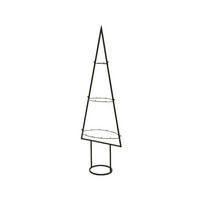 DEKOBAUM  - Schwarz, KONVENTIONELL, Metall (40,00/40,00/118,00cm) - X-Mas