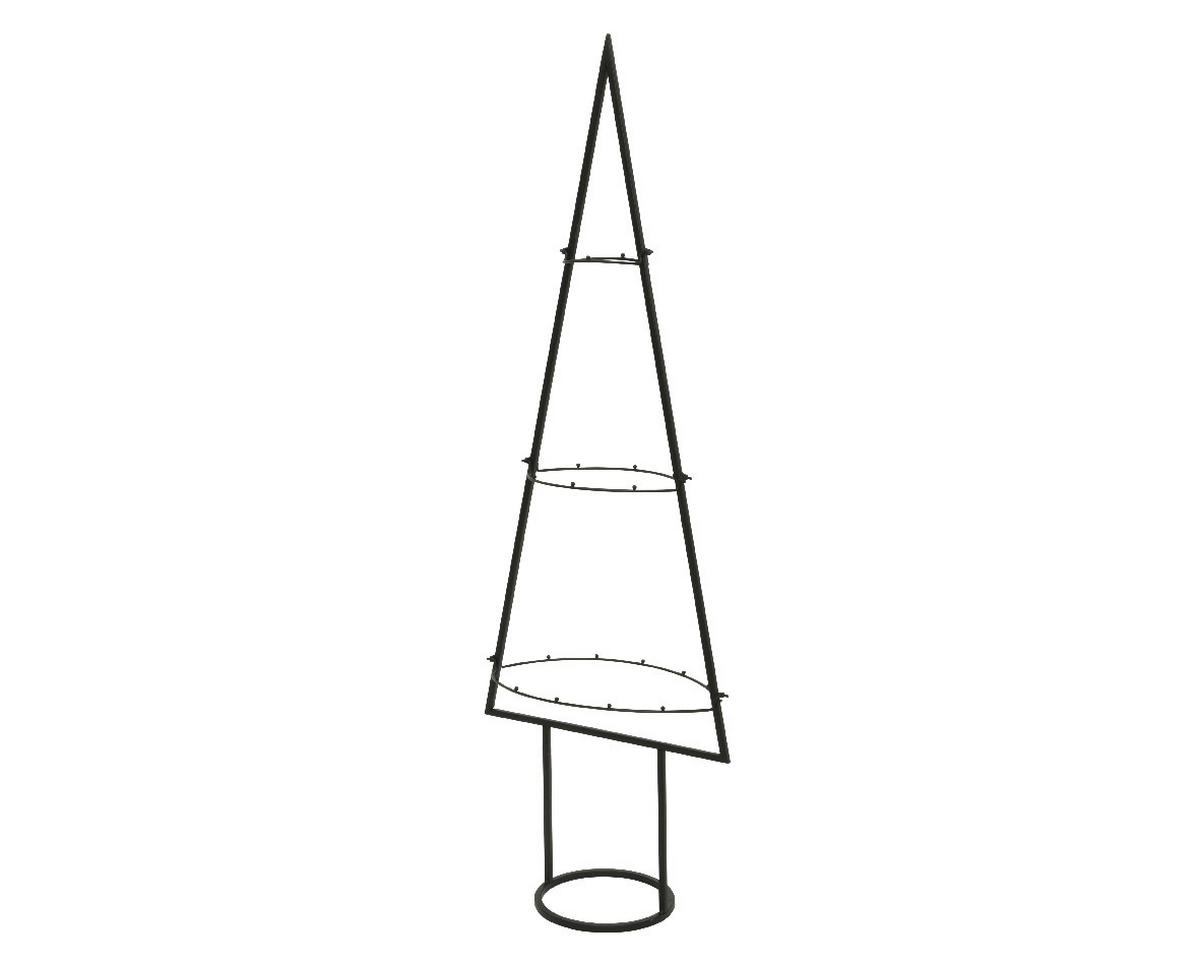 DEKOBAUM  - Schwarz, KONVENTIONELL, Metall (40,00/40,00/118,00cm) - X-Mas