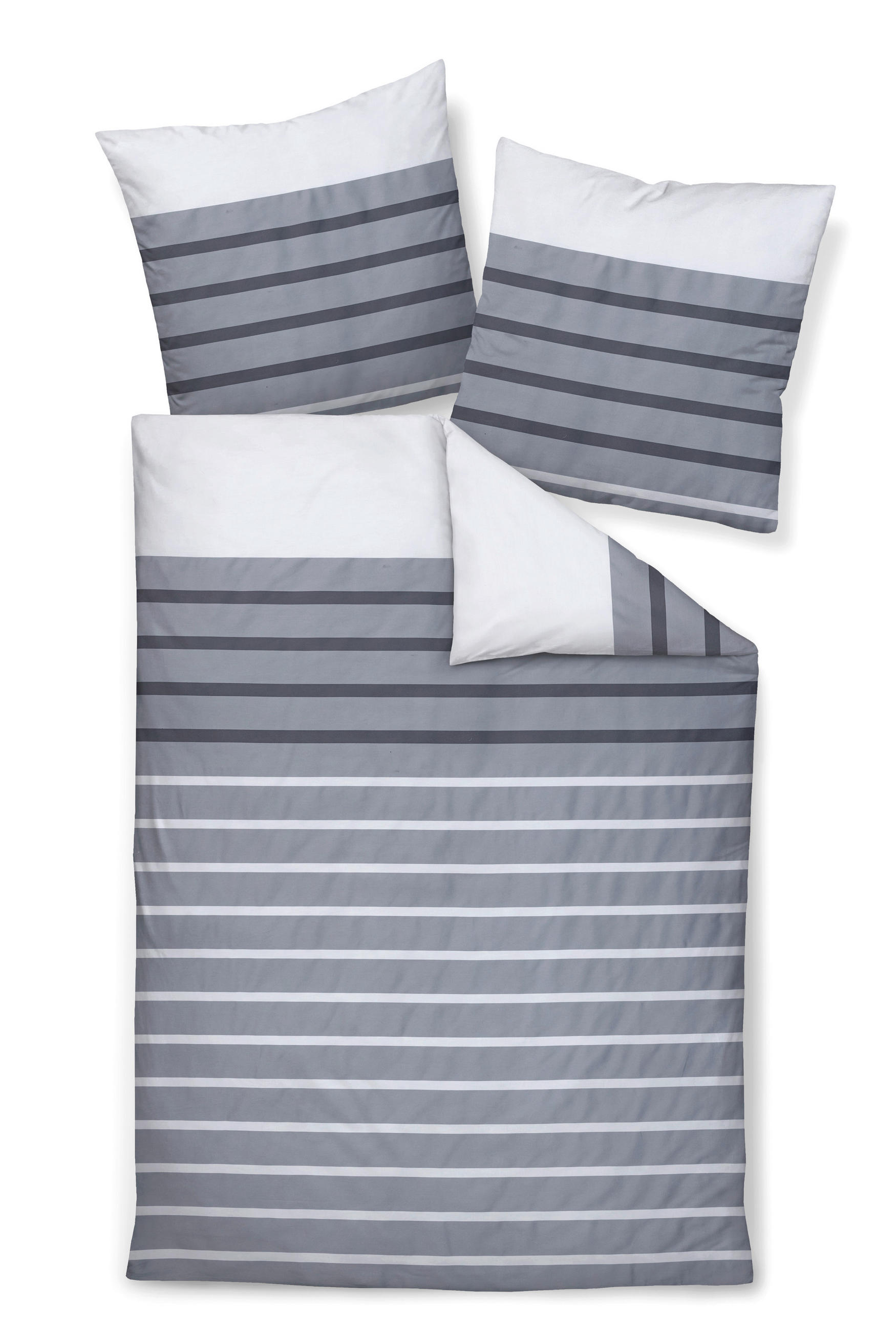 POSTELJNINA 135/200 cm mako saten siva  - siva, Konvencionalno, tekstil (135/200cm) - Janine