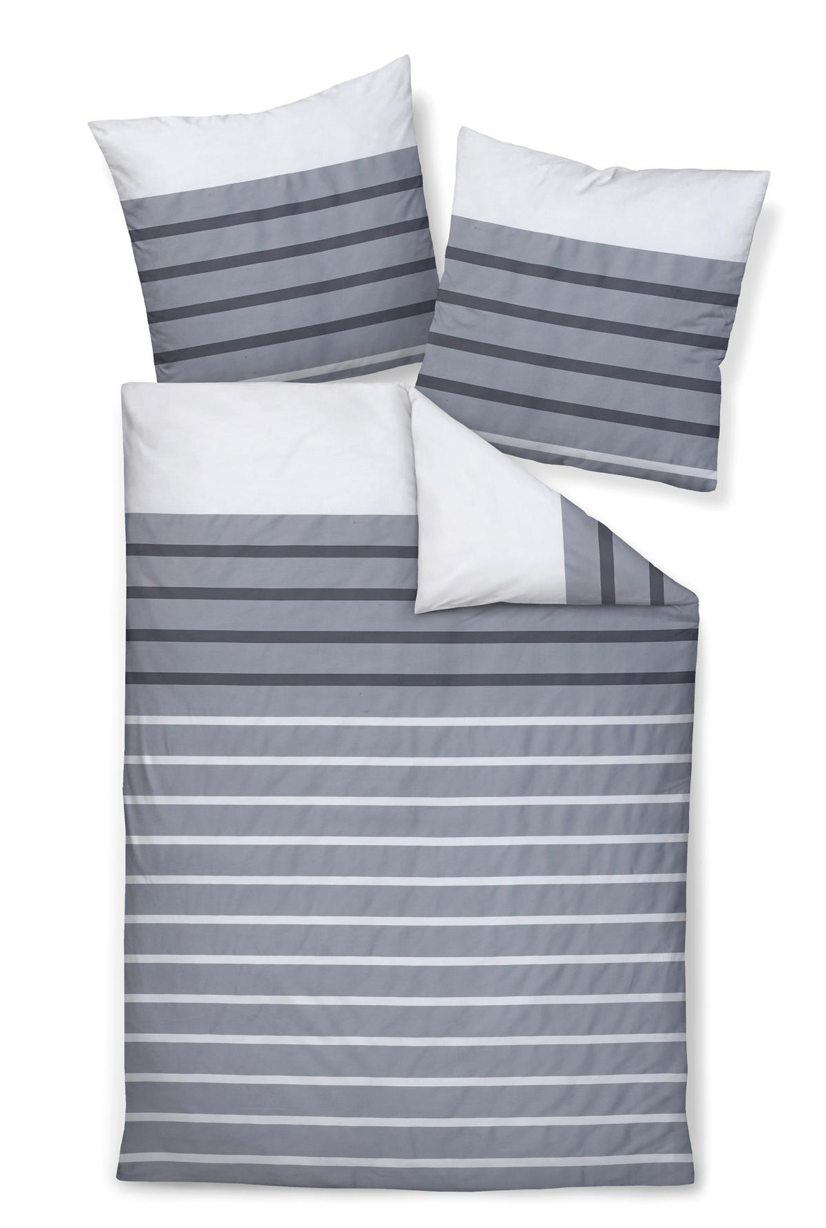 POSTELJNINA 135/200 cm mako saten siva  - siva, Konvencionalno, tekstil (135/200cm) - Janine