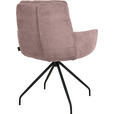 ARMLEHNSTUHL  Stoffauswahl, Typenauswahl, Sitzfläche 360° drehbar, Gestellauswahl Cord  - Schwarz/Altrosa, Design, Textil/Metall (63/90/69cm) - Johann Jakob
