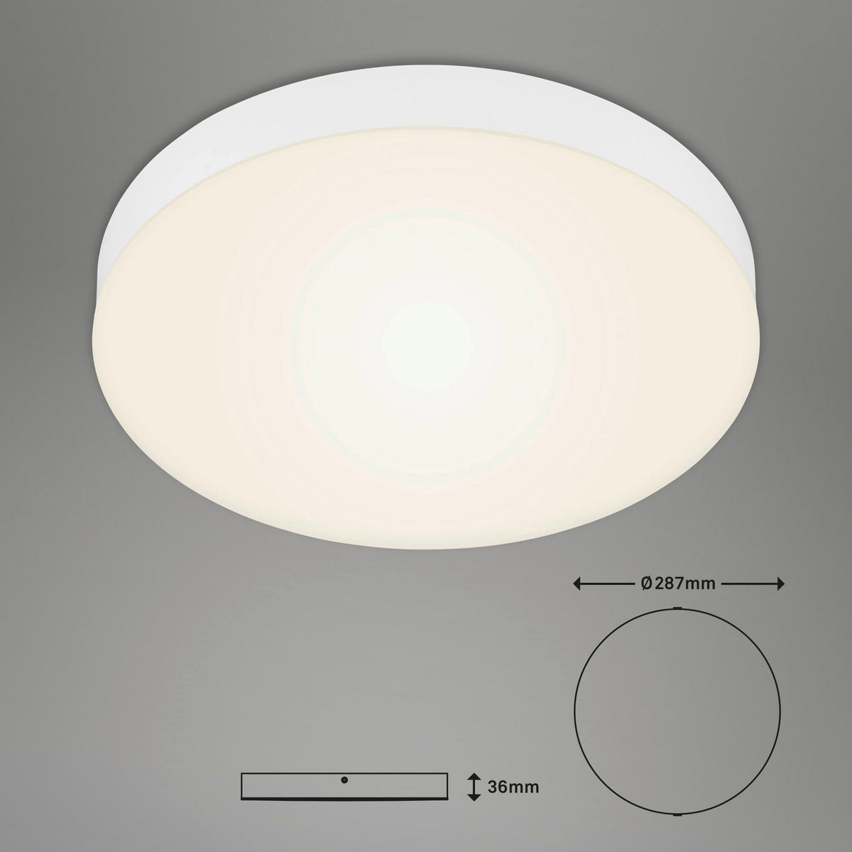 LED PLAFONJERA - crna, Osnovno, metal/plastika (28,7/3,6cm)
