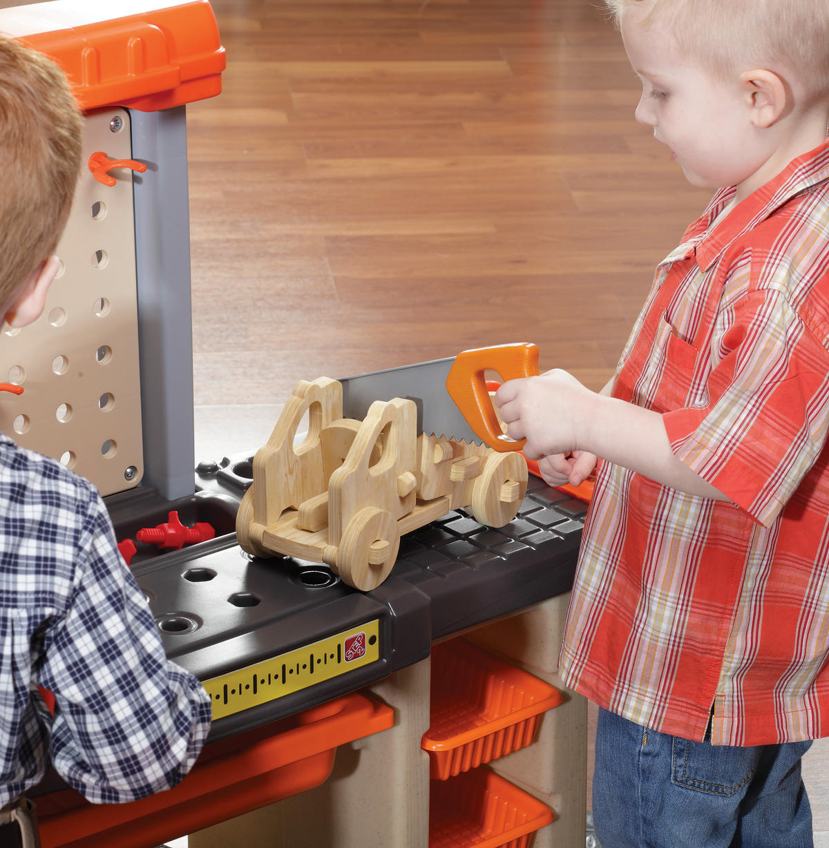 KINDERWERKBANK - Beige/Orange, KONVENTIONELL, Kunststoff (92,1/89,9/33cm) - Ambia Garden