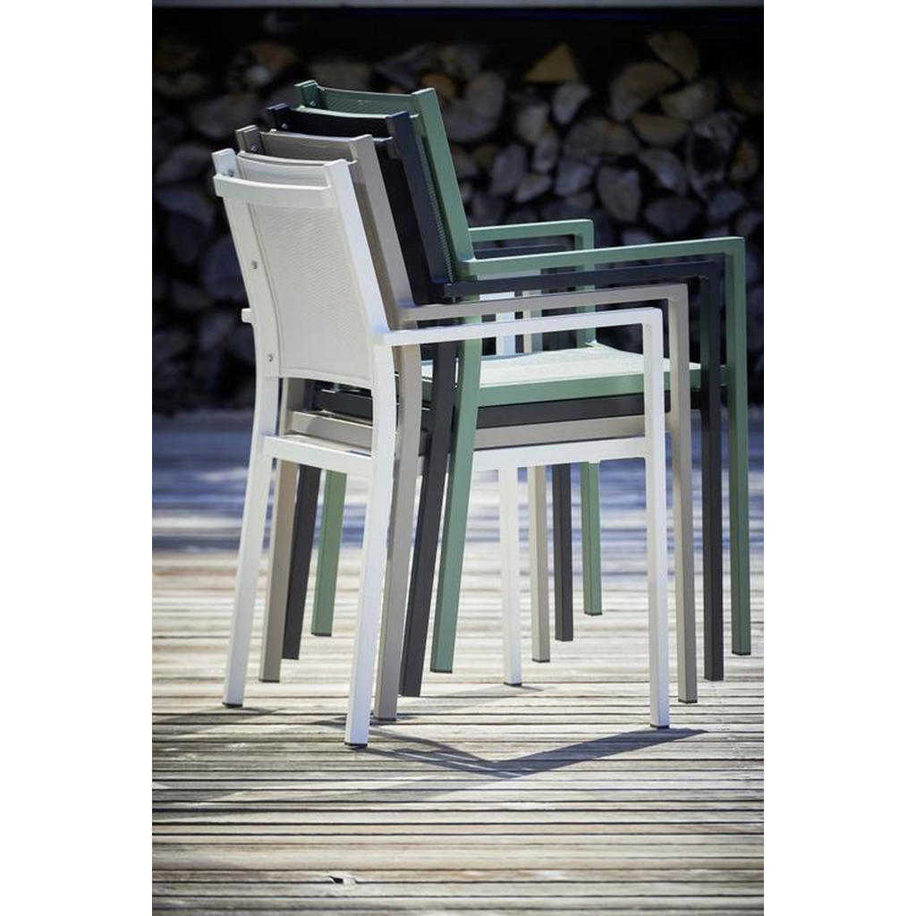 Thumbnail - Fiam Stapelsessel, Grün, Metall, Textil, eckig, 54x88x53 cm, stapelbar, Gartenmöbel, Gartenstühle, Gartenstühle stapelba...