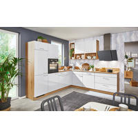 ROHOVÁ KUCHYŇA STAR 275 - biela/farba duba, Design, kompozitné drevo (245/275cm) - Welnova