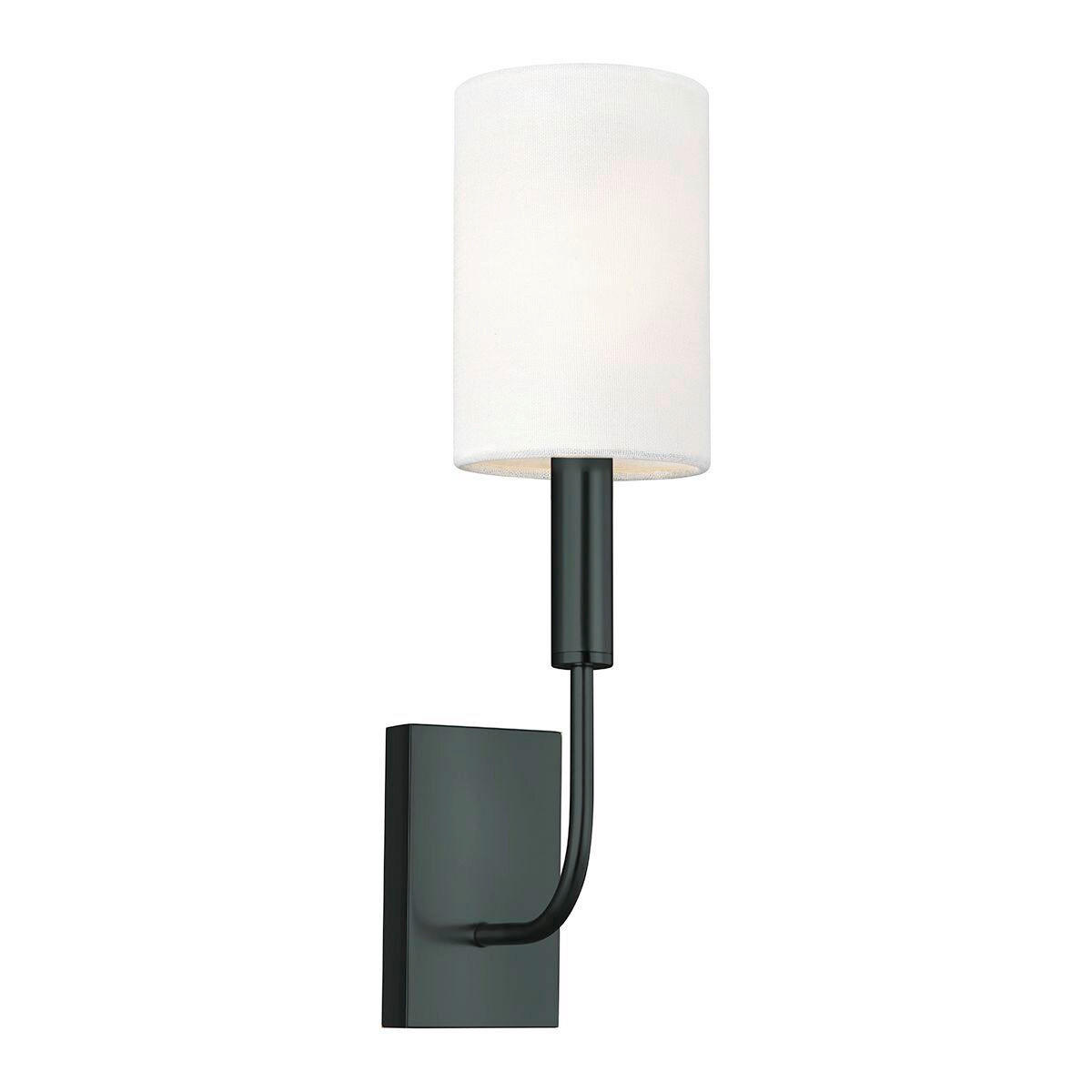 WANDLEUCHTE Generation Lighting (Feiss) 35,9/10,2/14,3 cm  - Schwarz, Design, Glas/Textil (35,9/10,2/14,3cm) - Elstead Lighting